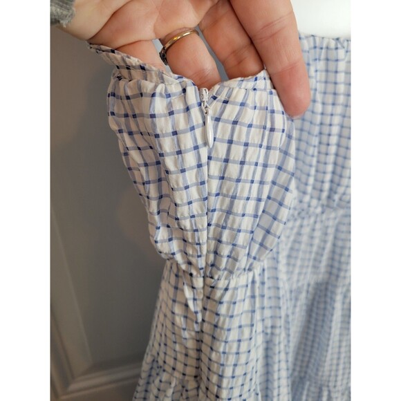 English Factory Blue Gingham Mini Dress - Picture 5 of 9